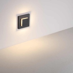 Rackhams 3 Watt Recessed Black Flush Outdoor Wall Light - thumbnail 2