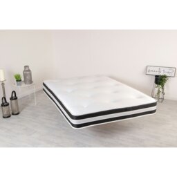 Rackhams 3D Quilted Tuft Mattress - 20cm Deep, Soft Comfort, Airflow Border - Black - 1 - European Single Mattress (90cm x 200cm) - thumbnail 3