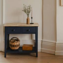Rackhams Florence Small Console Table with 2 Drawers and Shelf - Dove Grey, Grey - thumbnail 6