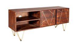Rackhams Bishop Media Unit Dark Mango - 140 cm - 60 cm - Wood - thumbnail 2