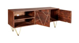 Rackhams Bishop Media Unit Dark Mango - 140 cm - 60 cm - Wood - thumbnail 3