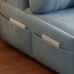 Rackhams Mehta Single Seater Sofa Bed, Two Seater Sofa Bed, Blue - Blue - 130cm (With One Drawer ) - thumbnail 5