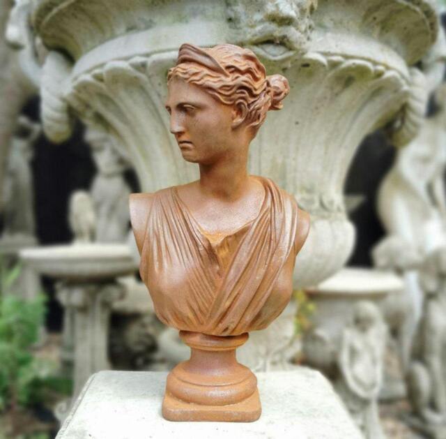 Rackhams Cast Iron Athena Bust Garden Ornament Home Decor