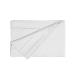 Rackhams 200 Thread Count Egyptian Cotton Flat Sheet - White - White - Single - 100% Egyptian Cotton - thumbnail 2