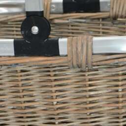 Rackhams Folding Aluminium  Handle Shopping Basket - Grey - thumbnail 4
