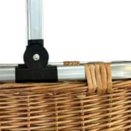 Rackhams Folding Aluminium  Handle Shopping Basket - Grey - thumbnail 5