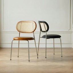 Rackhams Ozzie Rattan Dining Chair, Round Seat Pad - Orange - thumbnail 2