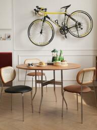 Rackhams Ozzie Rattan Dining Chair, Round Seat Pad - Orange - thumbnail 3
