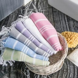 Rackhams Trendy Cotton Hammam Hand Towel - Candy Pink - thumbnail 2