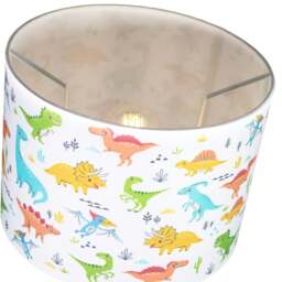 Rackhams Modern and Colourful Dinosaurs Childrens Cotton Fabric Lamp Shade - 25cm - thumbnail 3