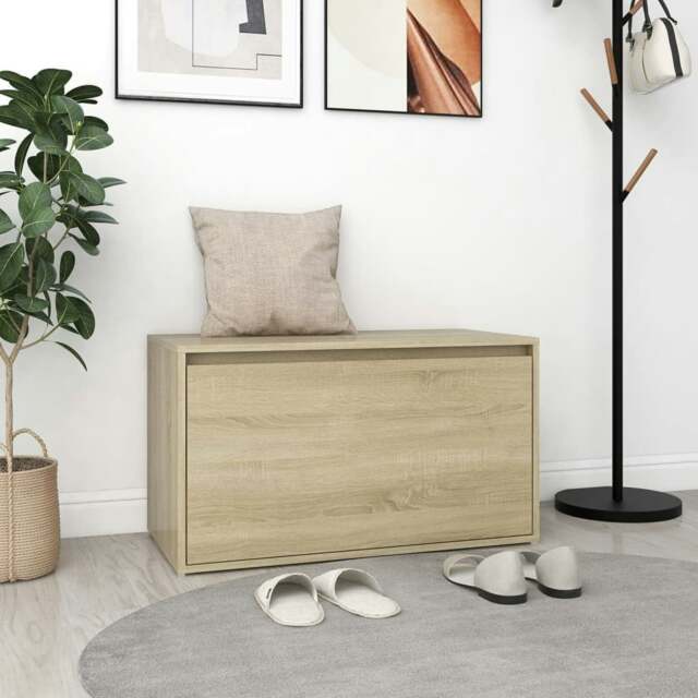 Rackhams Hall Bench 80x40x45 cm Sonoma Oak Engineered Wood - image 1