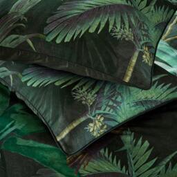 Rackhams Siona Tropical Duvet Cover Set - Green - King - Green - 100% Cotton - thumbnail 2