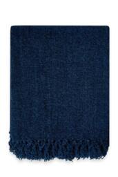 "Rackhams Darcy Tassel Navy Throw - 60x80"""