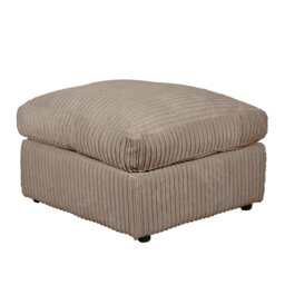 Rackhams Dylan Jumbo Cord Fabric Footstool in Coffee