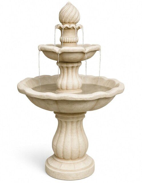Rackhams Aruna Elegant 3-Tier Outdoor Water Fountain Self-Contained Stunning Garden Feature with Cascading Waterfall - image 1