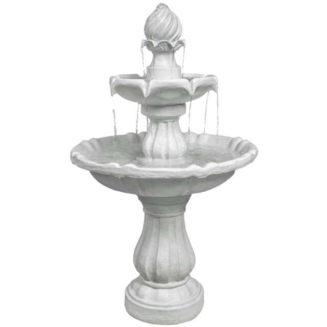 Rackhams Aruna Elegant 3-Tier Outdoor Water Fountain Self-Contained Stunning Garden Feature with Cascading Waterfall - image 1