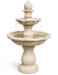 Rackhams Aruna Elegant 3-Tier Outdoor Water Fountain Self-Contained Stunning Garden Feature with Cascading Waterfall