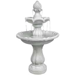 Rackhams Aruna Elegant 3-Tier Outdoor Water Fountain Self-Contained Stunning Garden Feature with Cascading Waterfall