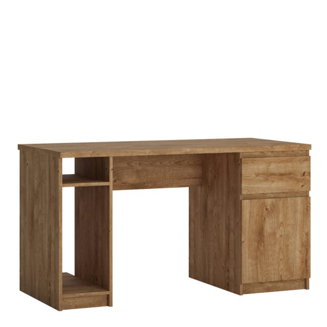 Rackhams Fribo 1 door 1 drawer twin pedestal desk in Oak - Oak - 65 - 74.9 - image 1