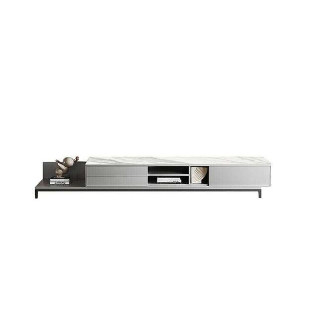 Rackhams CHI Morden Round Nesting Coffee Table With TV Stand, Black Leg - Option 1 TV Stand - Option 1 TV Stand - image 1