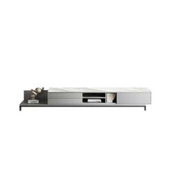 Rackhams CHI Morden Round Nesting Coffee Table With TV Stand, Black Leg - Option 1 TV Stand - Option 1 TV Stand - thumbnail 1