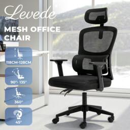 Rackhams Office Computer Chair Mesh Ergonomic Lumbar Support with 3D Armrest Headrest - thumbnail 2