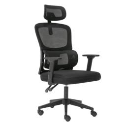 Rackhams Office Computer Chair Mesh Ergonomic Lumbar Support with 3D Armrest Headrest - thumbnail 1