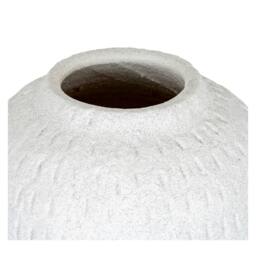 Rackhams Ashen Round Vase - White - 16cm x 19cm x 19cm - White - 100% Mixed - thumbnail 2