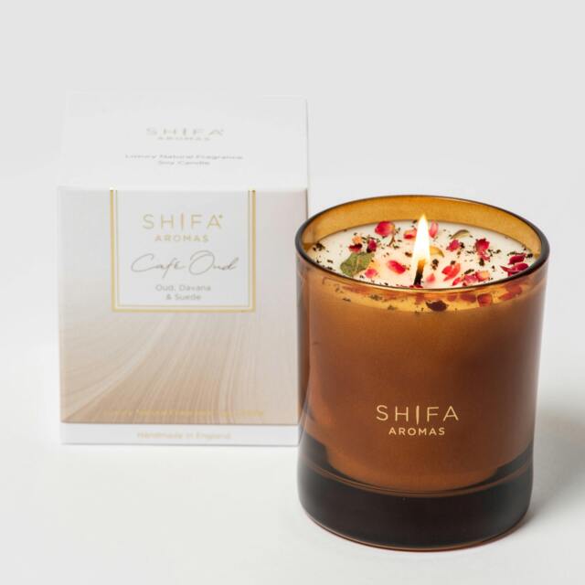 Rackhams Cafe Oud - Essential Oil Glass Candle - Bergamot, Pimento, Oud and Davana - image 1