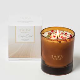 Rackhams Cafe Oud - Essential Oil Glass Candle - Bergamot, Pimento, Oud and Davana