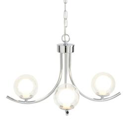 Rackhams Jimena 3 Light Polished Chrome Pendant Ceiling Light - thumbnail 4