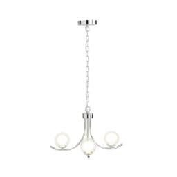 Rackhams Jimena 3 Light Polished Chrome Pendant Ceiling Light - thumbnail 3