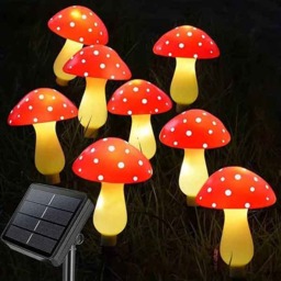 Rackhams Outdoor Solar-Powered Glowing Mushroom Lightsroom Lights - 8LEDs - thumbnail 6