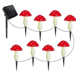 Rackhams Outdoor Solar-Powered Glowing Mushroom Lightsroom Lights - 8LEDs - thumbnail 5