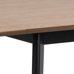 Rackhams Roxby Extending Dining Table 80-120cm in Oak & Black Included 4 Roxby Dining Chairs in Black and Oak - Black - No - Brown - thumbnail 5