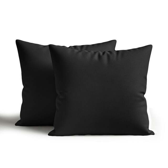 Rackhams Waterproof Outdoor Garden Patio Cushion Cover And Inner Square Pack Of 2 or 4 - Pack of 2 - Black - 45 x 45cm - image 1