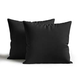 Rackhams Waterproof Outdoor Garden Patio Cushion Cover And Inner Square Pack Of 2 or 4 - Pack of 2 - Black - 45 x 45cm