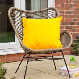 Rackhams Waterproof Outdoor Garden Patio Cushion Cover And Inner Square Pack Of 2 or 4 - Pack of 2 - Black - 45 x 45cm - thumbnail 3