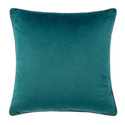 Rackhams Meridian Velvet Cushion Cover - Teal/Navy - 45cm x 45cm - Teal/Navy - 100% Polyester - thumbnail 4