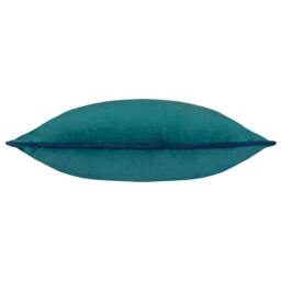 Rackhams Meridian Velvet Cushion Cover - Teal/Navy - 45cm x 45cm - Teal/Navy - 100% Polyester - thumbnail 3