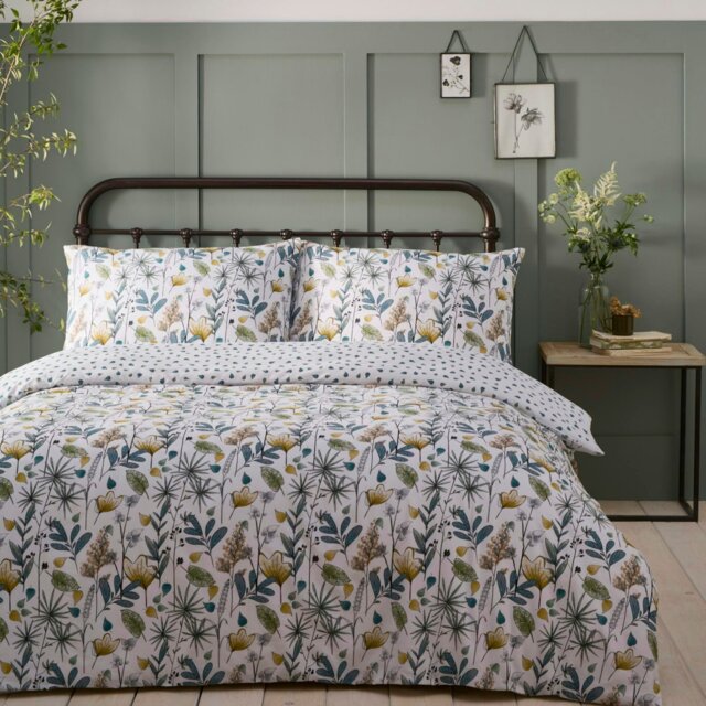 Rackhams Kew Duvet Cover Set - Green - Super King - image 1