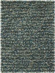 Rackhams Rocks Blue Shaggy Pile Wool Rug - 160X230 cm - thumbnail 1