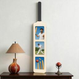 Rackhams Cricket Bat Photo Frame - Black Handle - thumbnail 1
