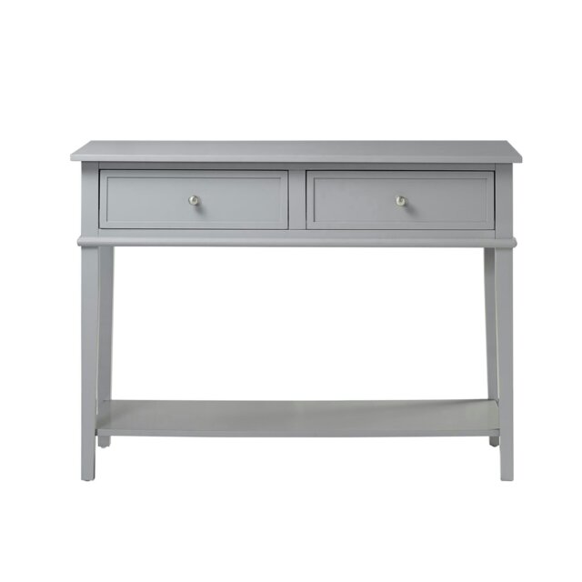 Rackhams Franklin Console Table with 2 Drawers Grey - Grey - image 1