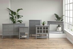 Rackhams Franklin Console Table with 2 Drawers Grey - Grey - thumbnail 5