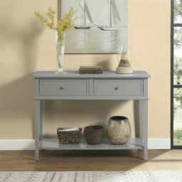 Rackhams Franklin Console Table with 2 Drawers Grey - Grey - thumbnail 4