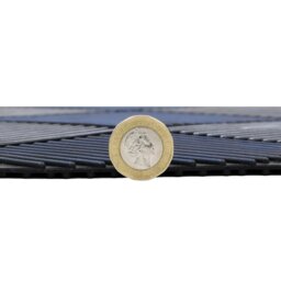 Rackhams Platina Scraper Rubber Doormat, 40x70cm, Silver/Blue - thumbnail 6