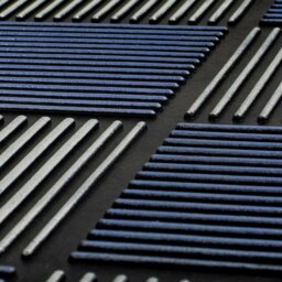Rackhams Platina Scraper Rubber Doormat, 40x70cm, Silver/Blue - thumbnail 5