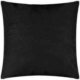 Rackhams Plain Outdoor Cushion Cover - Black - 55cm x 55cm - Black - 100% Polyester - thumbnail 1