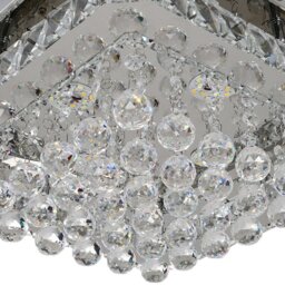 Rackhams 40cm W Chrome Finished Square LED Ceiling Light - Warm Glow - Dimmable - thumbnail 5